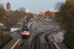 METX 186 rolls through the Tri-State bridge construction site